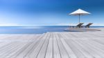 3d Terrace Sea View Stock Photo