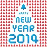 Happy New Year 2014 Card37 Stock Photo