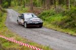 J. Lowery Driving Honda Civic Stock Photo