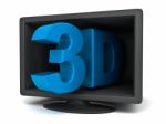 3d Television Stock Photo