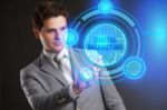 Digital Marketing Technology Concept. Internet Stock Photo