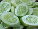 Cucumber Slices As A Background Stock Photo