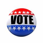 Isolated Vote Badge  Stock Photo