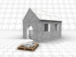 Built A Puzzle House Stock Photo