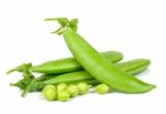 Sweet Pea Isolated On The White Background Stock Photo