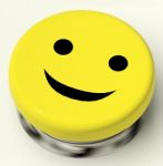 Smiley Button Stock Photo