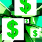 Dollar Symbol On Cubes American Earnings Stock Photo