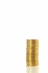 Stacked Gold Coin Stock Photo