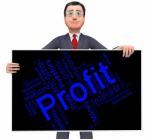 Profit Word Means Profitable Investment And Profits Stock Photo