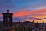 Edinburgh City At Sunset Stock Photo