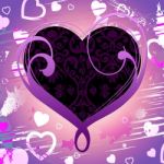 Background Heart Shows Design Hearts And Template Stock Photo