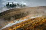 Outflow From Excelsior Geyser Crater Stock Photo