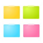 Yellow And Green Paper Notes Stock Photo