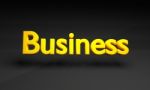 3d Business Text On Black Background Stock Photo