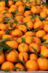 Many Oranges On The Streetmarket Stock Photo