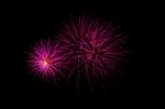 Fireworks Light Up In The Sky, Dazzling Scene Stock Photo