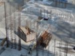 Construction Of A Residential Building In A Building  Stock Photo