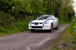 S. Cullen Driving Subaru Impreza Stock Photo