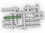 3d Ideology Concept Word Cloud Stock Photo