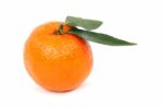 Ripe Orange Isolated On White Background Stock Photo