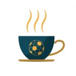 Soccer Coffee Cup Sport Flat Design Icon  Illustration Stock Photo