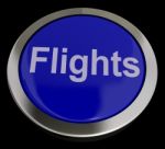 Flights Button Stock Photo