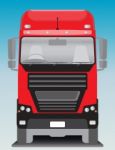 Front View Of Cargo Truck  Illustration Stock Photo