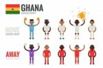 Ghana Soccer Team Stock Photo