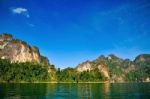 Mountain And Khao Lake In Thailand Stock Photo