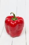 Fresh Red Bell Pepper Stock Photo