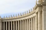 Saint Peter's Square Colonnade Stock Photo