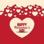 The Happy Valentines Day And Red Background Design Stock Photo