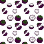 Mango-teen Seamless Pattern By Hand Drawing On White Backgrounds Stock Photo