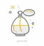 Thin Line Icons, Perfume Stock Photo