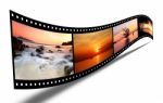 3D Film Strip With Pictures Stock Photo