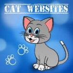 Cat Websites Represents Cats Online And Feline Stock Photo