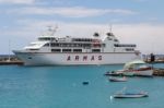 Volcan De Tindaya Berthed At Puerto Del Carmen Lanzarote Stock Photo