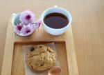 Morning Coffee Cup And Cookie Stock Photo