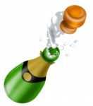 Champagne Bottle Open Lid Stock Photo