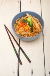 Hand Pulled Ramen Noodles Stock Photo