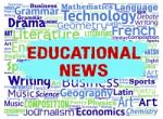 Educational News Shows Social Media And Article Stock Photo