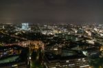 Scenic Of Hamburg Night Cityscape Stock Photo