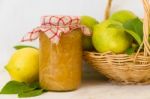 Sweet Lemon Jam From The Organic Garden Stock Photo