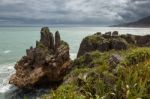 Pancake Rocks Near Punakaiki Stock Photo