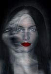 3d Illustration Of Woman In Beauty And The Dark Side Stock Photo