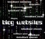 Blog Websites Indicates Weblog Text And Blogging Stock Photo