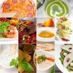 Healthy And Tasty Italian Food Collage Stock Photo