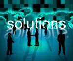 Solutions Business Means Resolution Trade And Corporation Stock Photo