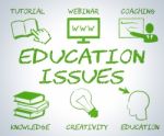 Education Issues Represents Web Site And Affairs Stock Photo