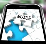 Guide Smartphone Means Web Instructions And Help Stock Photo